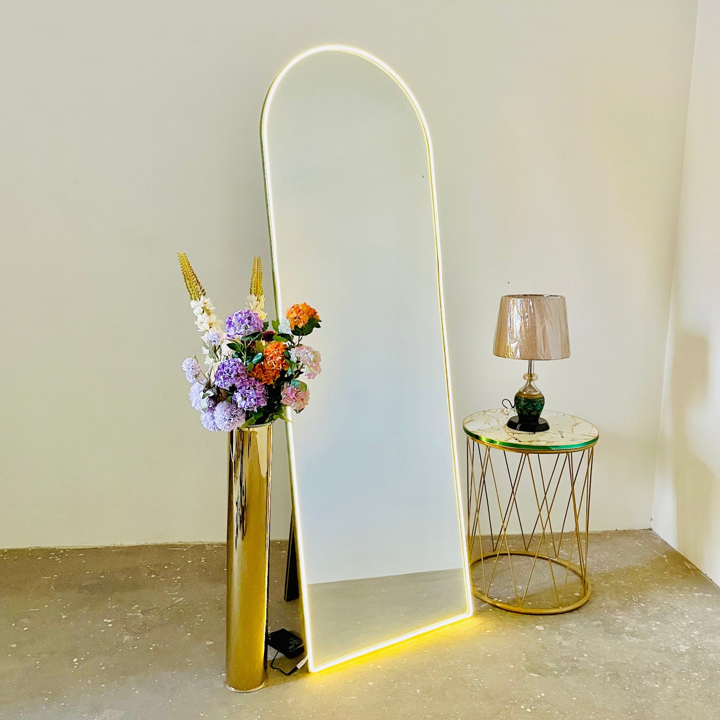 Standing Dome Full length Mirror With LED Light