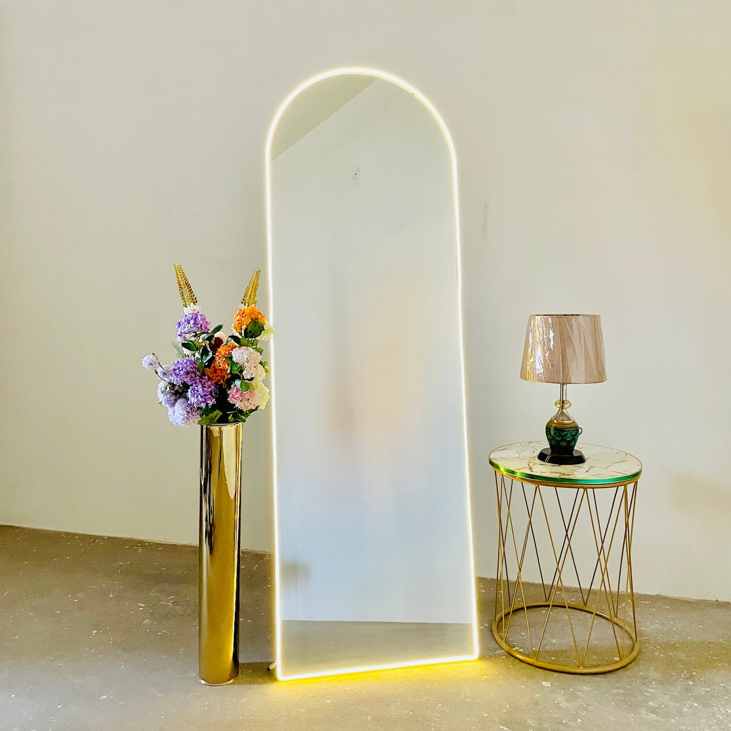 Standing Dome Full length Mirror With LED Light