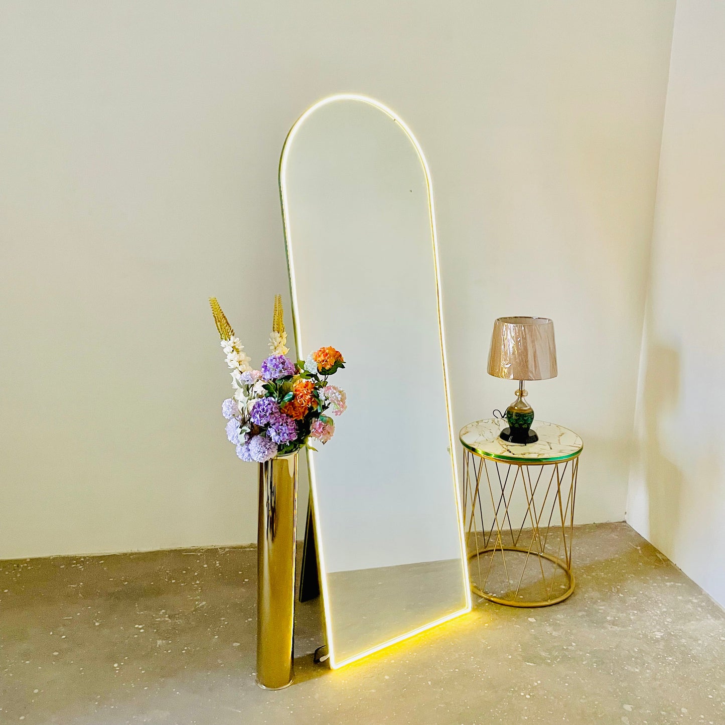 Standing Dome Full length Mirror With LED Light