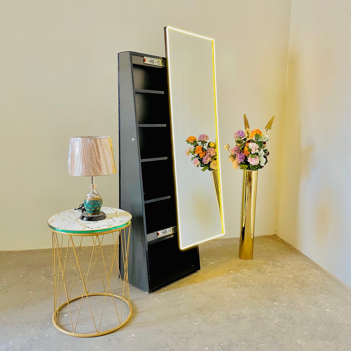 Standing Full length Mirror With Storage