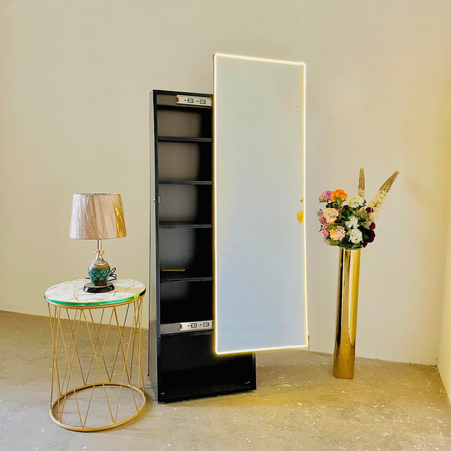 Standing Full length Mirror With Storage