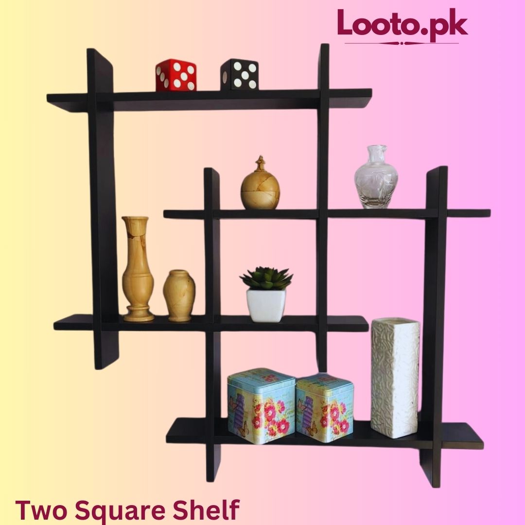 Dual Intersecting Wall Mounted Rack Shelves