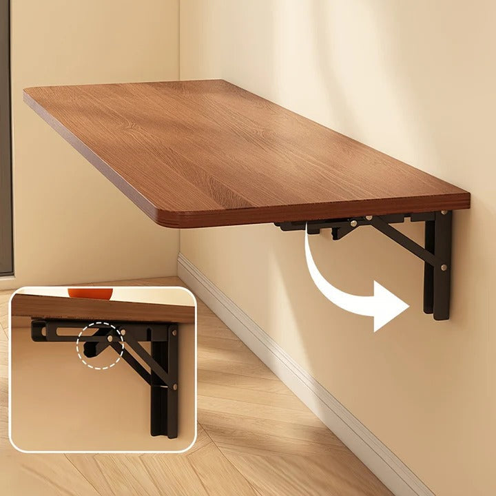 Traditional Foldable Wall - Desk in White or Brown