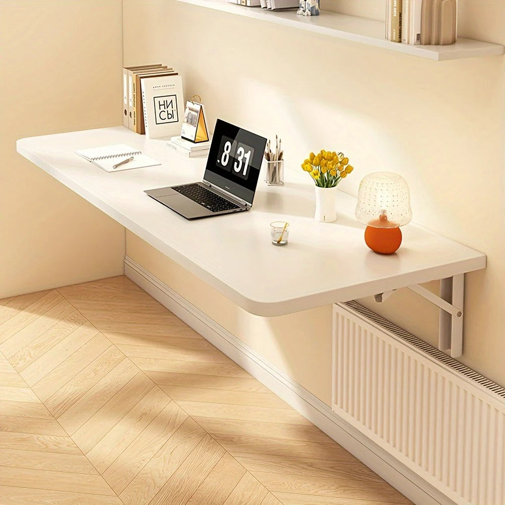Traditional Foldable Wall - Desk in White or Brown
