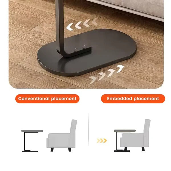 Unique C-Shaped Sofa Side Table (Fixed Height)