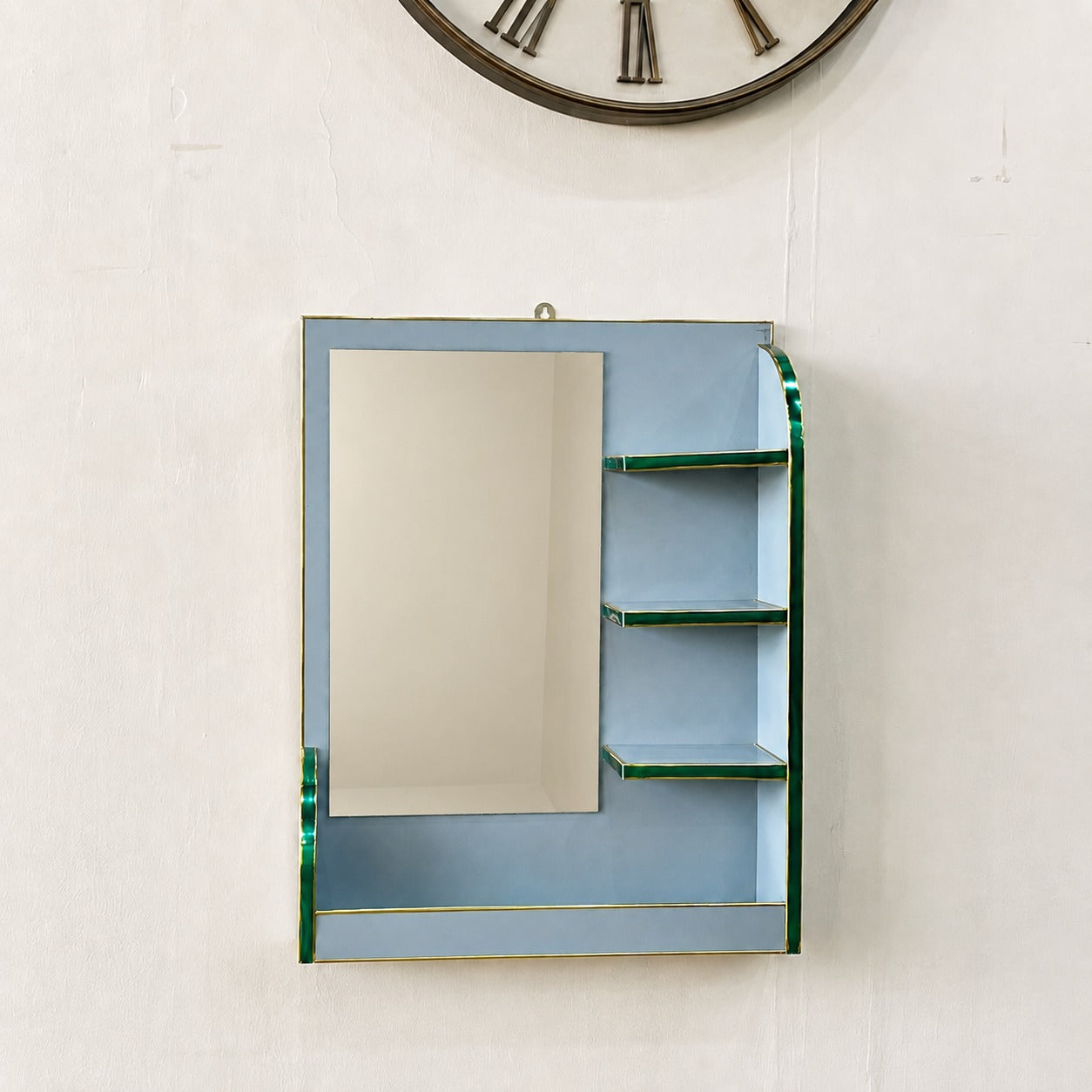 New & Upgraded Wall Mounted Dressing Table Wall ( Mirror With Shelves )