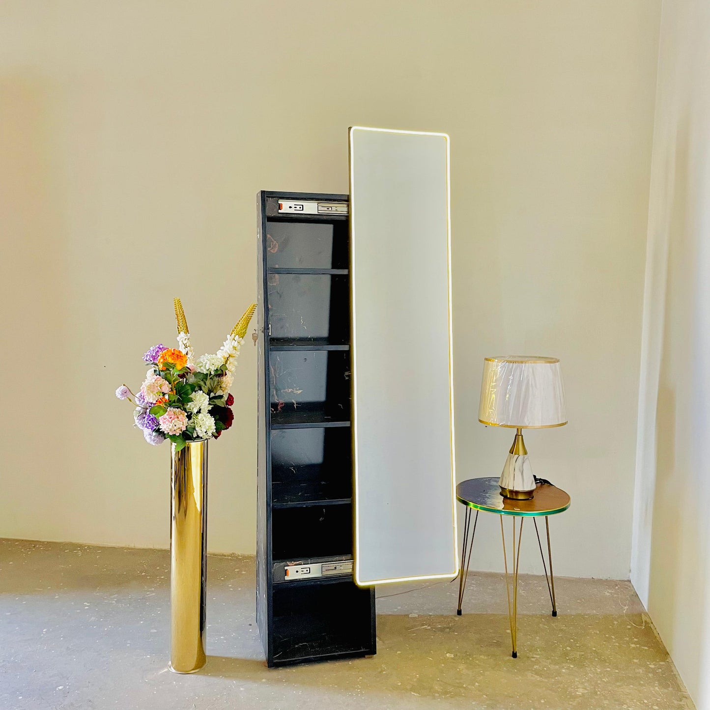 Standing Full length Mirror With Storage