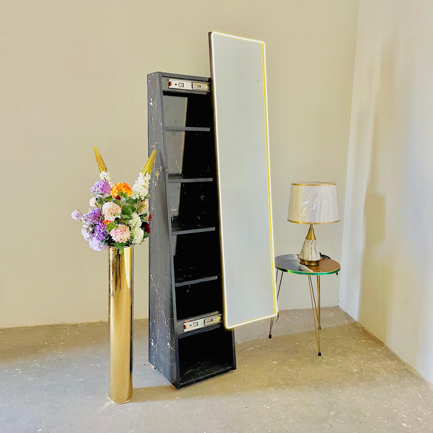 Standing Full length Mirror With Storage