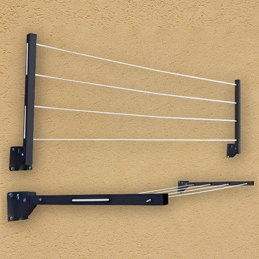 Foldable Metal Wall-Mounted Clothesline – Heavy Duty Laundry Dryer