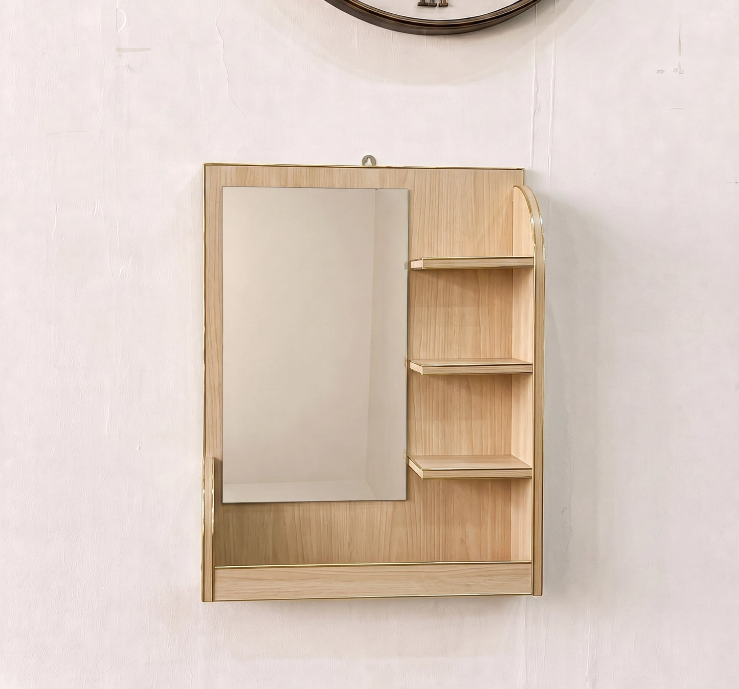 New & Upgraded Wall Mounted Dressing Table Wall ( Mirror With Shelves )