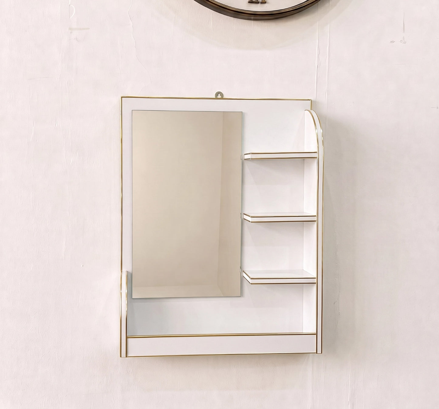 New & Upgraded Wall Mounted Dressing Table Wall ( Mirror With Shelves )