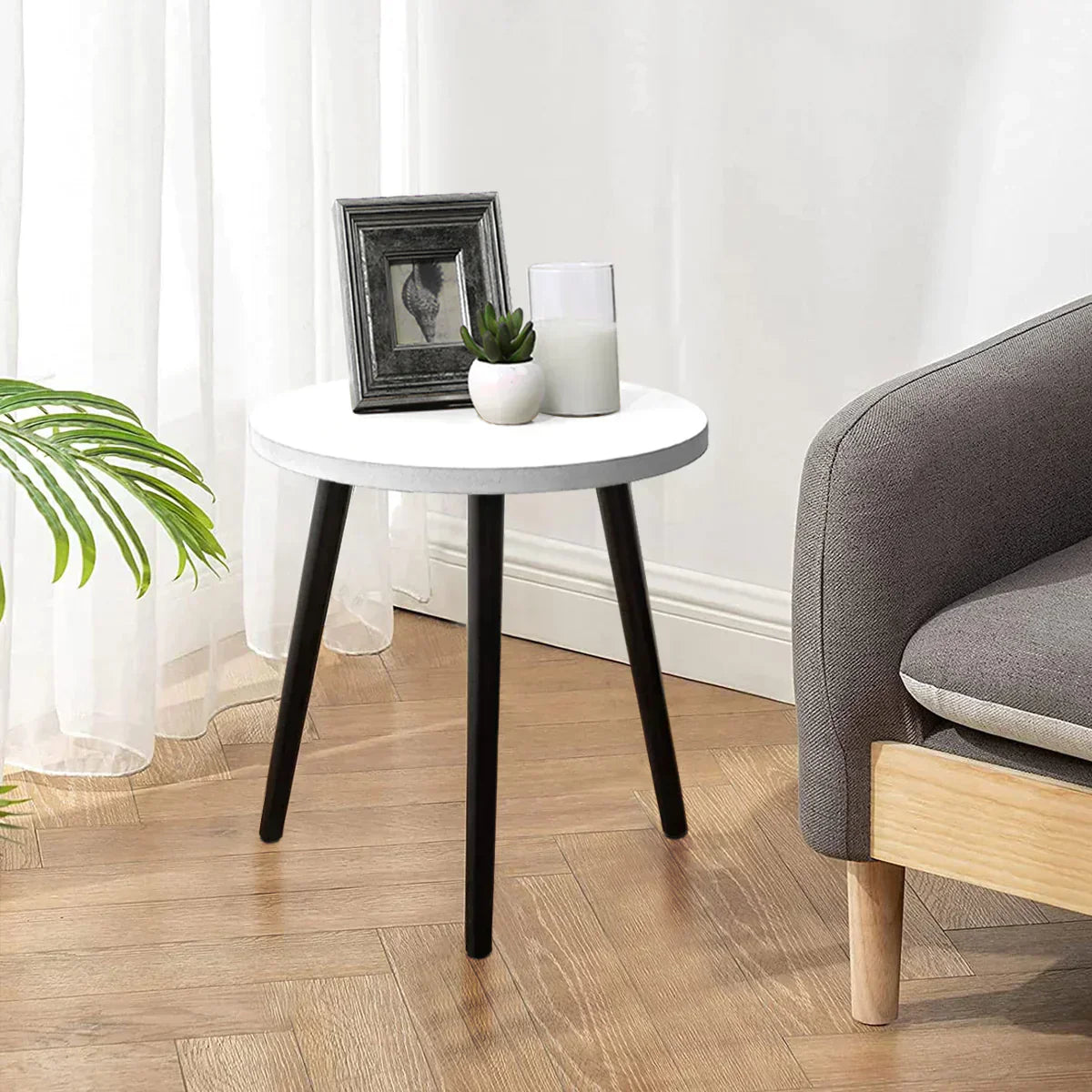 16 Inch Side Table Side & Coffee table (16 Inches Top & 20.5 Inches Height ) with solid w ...
